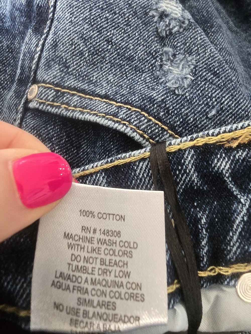 Blue Age Butt Lifting High Rise Distressed JS-2021 Jean Shorts - Size Medium - Picture 10 of 10
